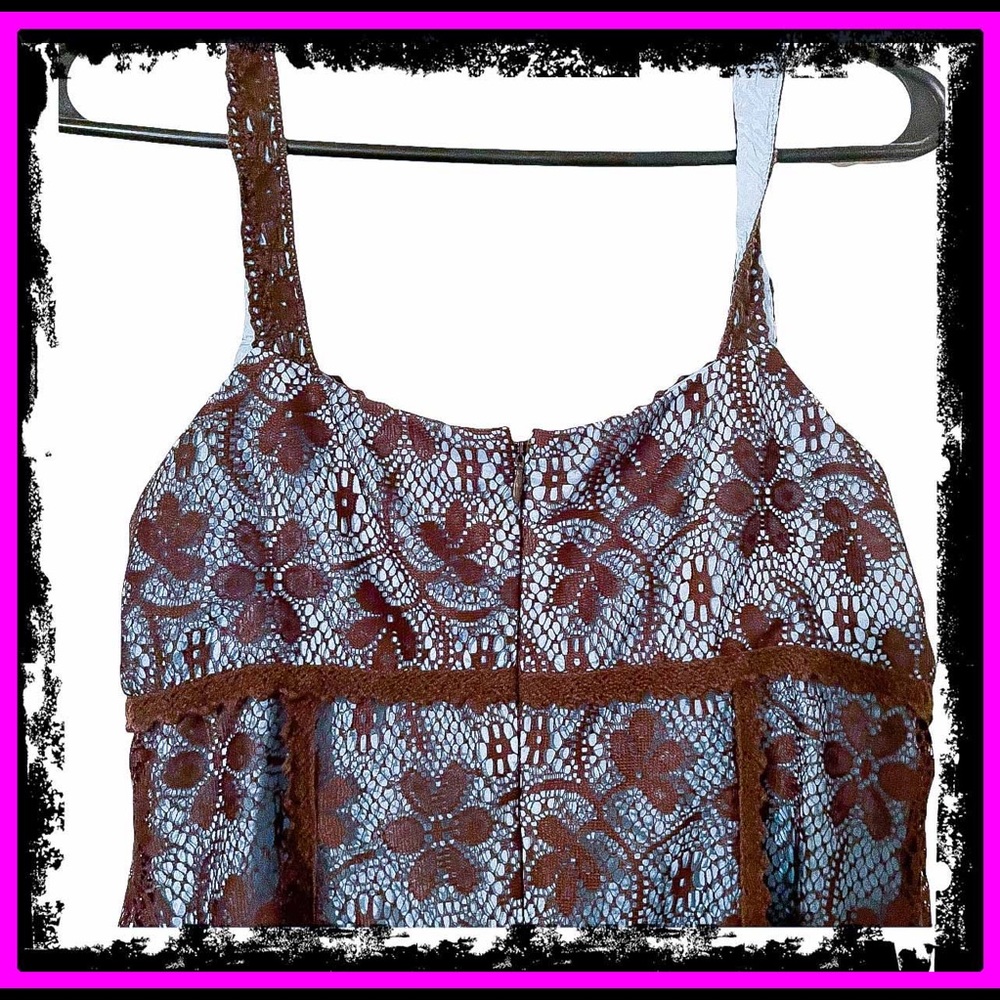 Rabbit Rabbit Rabbit Vintage Midi Satin & Lace Floral Boho Dress NWOT - Picture 9 of 16